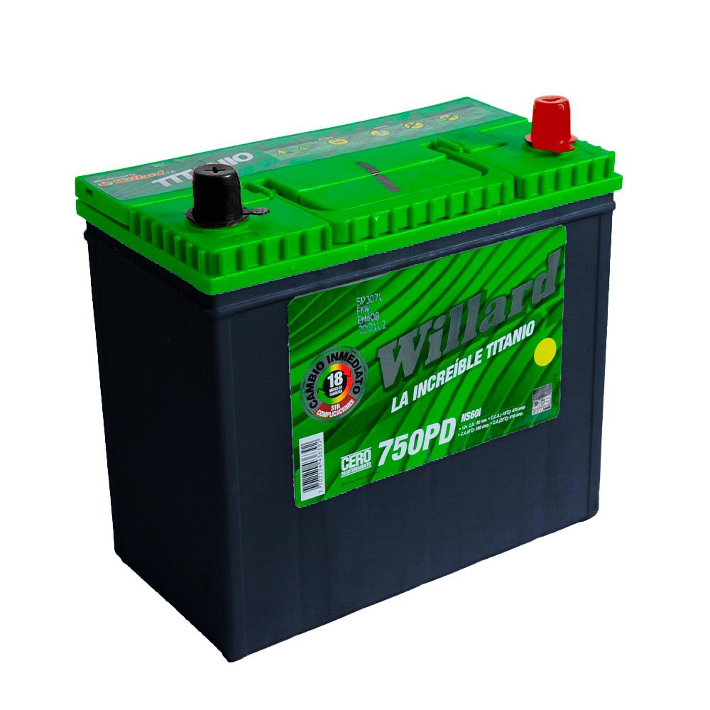 Batería WILLARD Titanio NS60I-750PD - Imagen 2